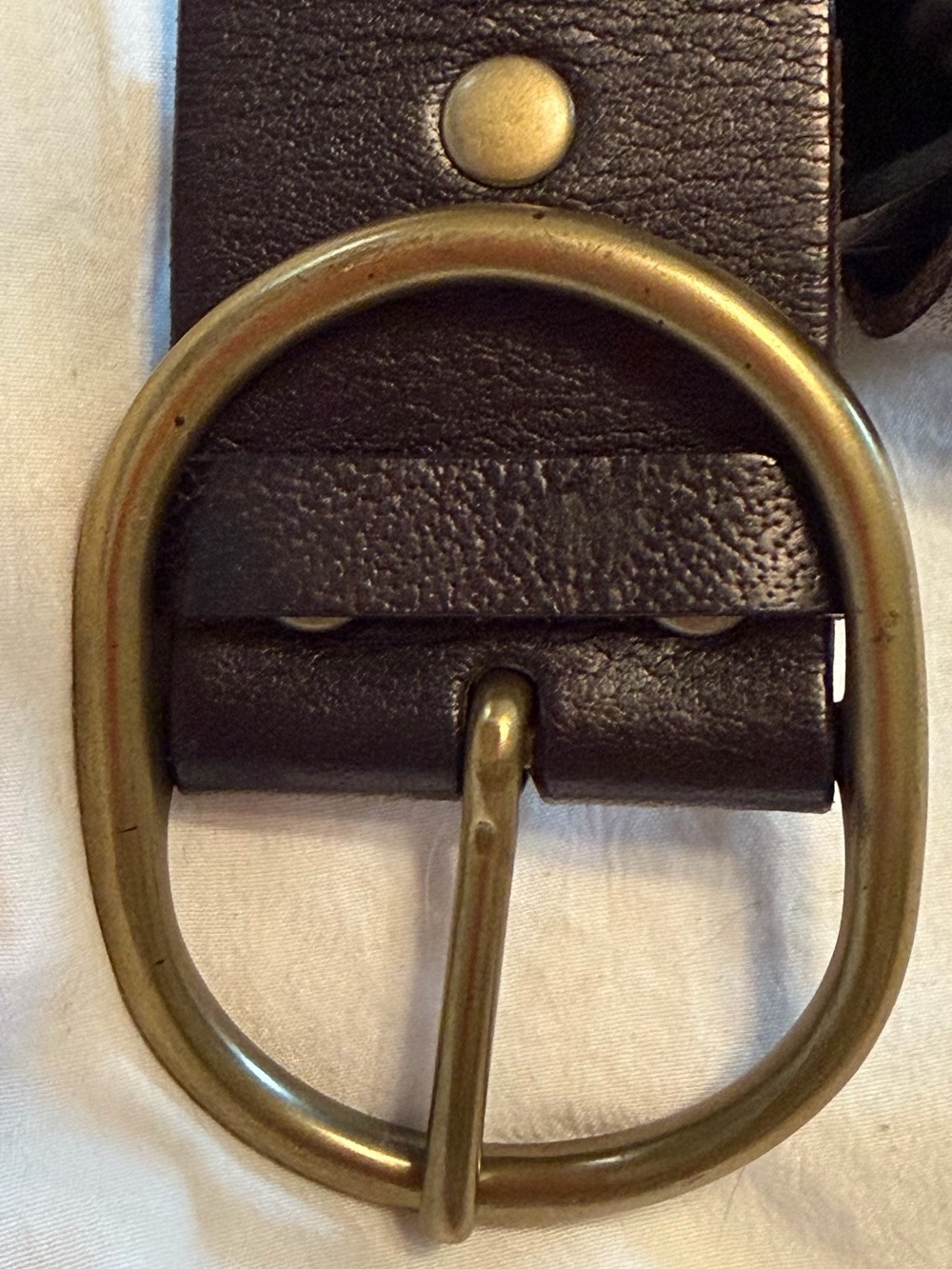 Linea Pelle Wide Black Leather Statement Adjustable Belt W/ Metal Rings Size M - Picture 14 of 16